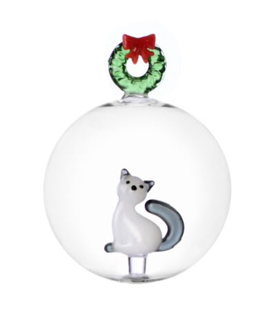 ICHENDORF <br> PALLA DI NATALE GATTO ALBERO