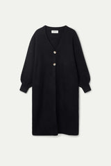 Compañía Fantástica <br> CAPPOTTO LUNGO NERO CON SCOLLO A V