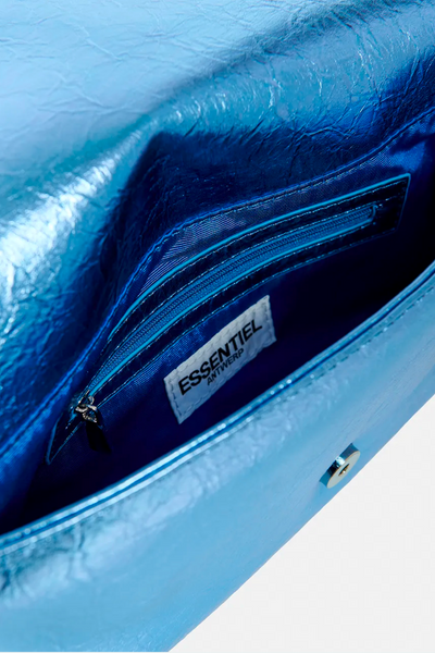 Essentiel Antwerp <br>BORSETTA POCHETTE METALLICA BLU