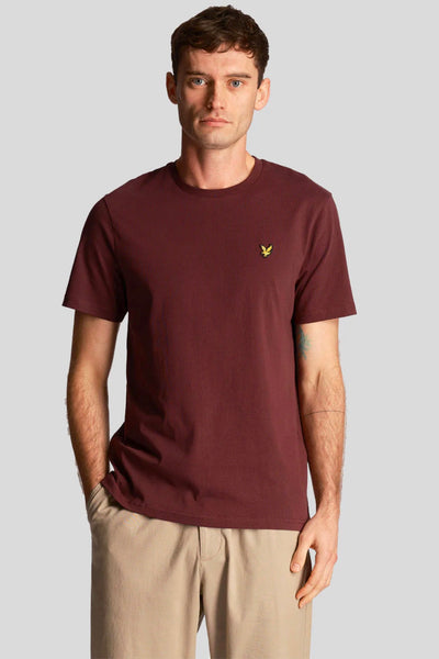 Lyle & Scott <br> PLAIN T-SHIRT BURGUNDY