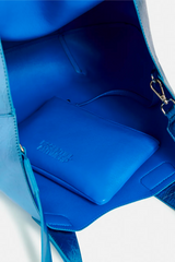 Essentiel Antwerp <br> BORSA SHOPPER METALLICA BLU