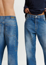 Essentiel Antwerp <br> BLUE CARPENTER STRAIGHT-LEG JEANS