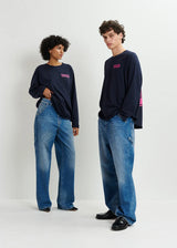 Essentiel Antwerp <br> BLUE CARPENTER STRAIGHT-LEG JEANS