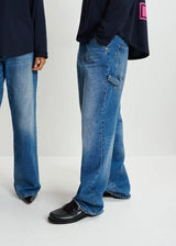 Essentiel Antwerp <br> BLUE CARPENTER STRAIGHT-LEG JEANS